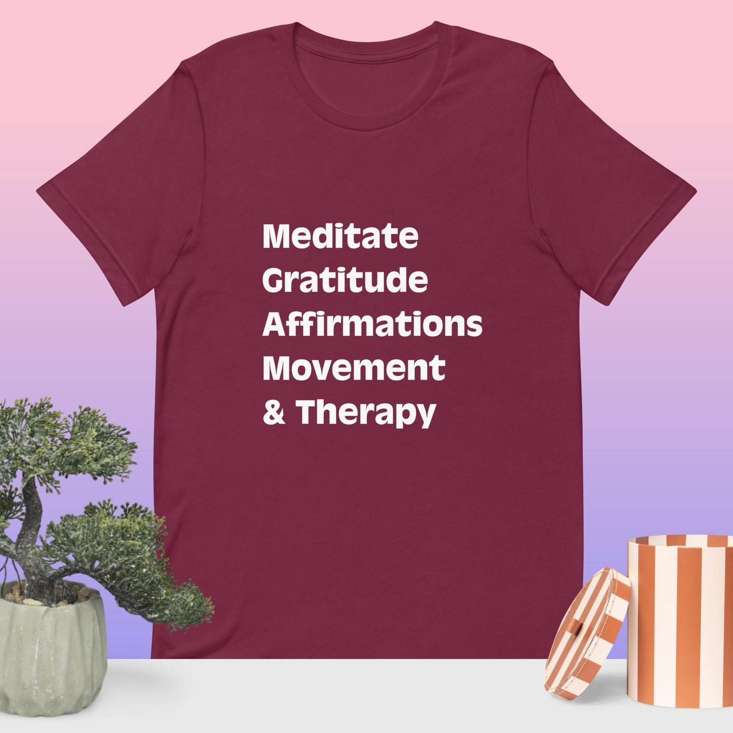 MGAMT Wellness Tee | Meditate, Gratitude, Affirmations, Movement, Therapy